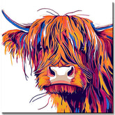 Painting by Numbers Highland Cow Face